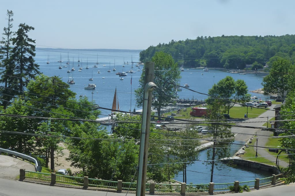 view from the house of Rockport harbor