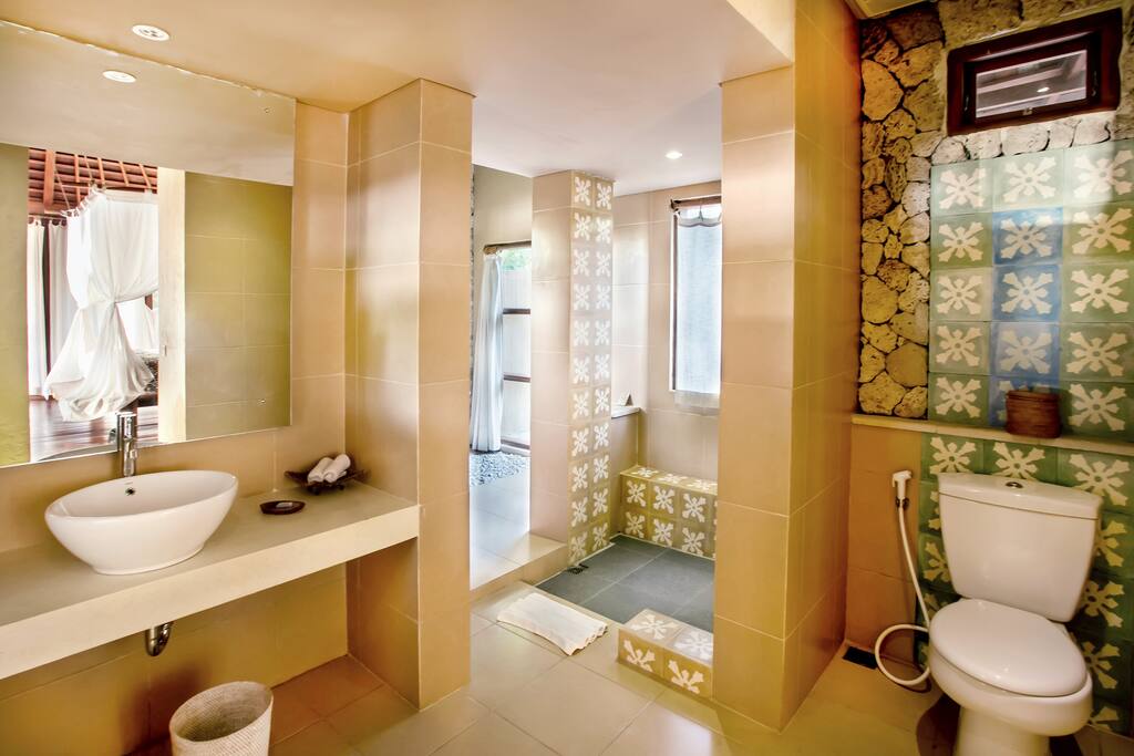 the bathroom