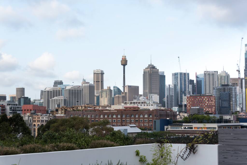 The view from the private roof top terrace