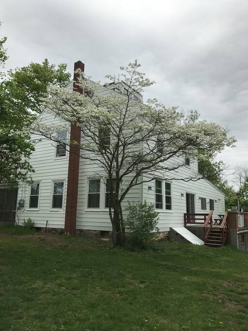 The view of the house form the meadow.