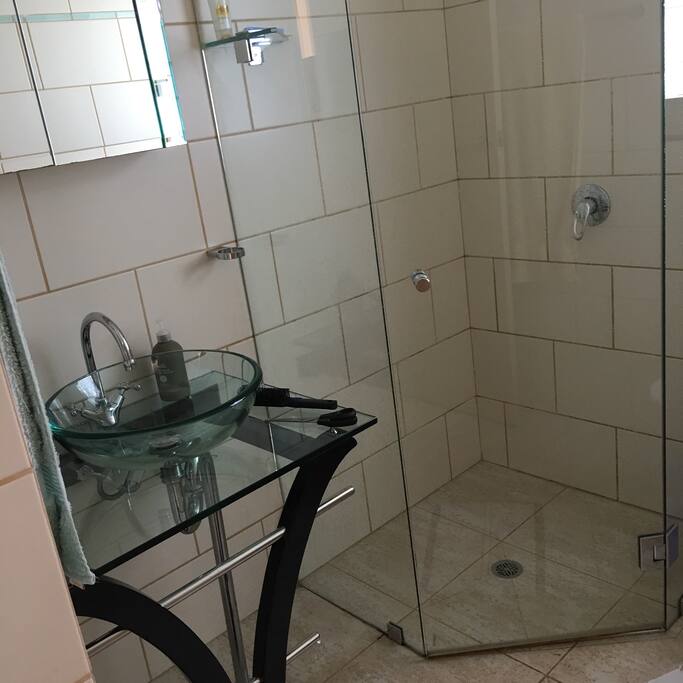 Shower room with luxury bath sheets