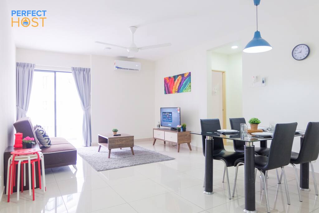 Living room and dining room