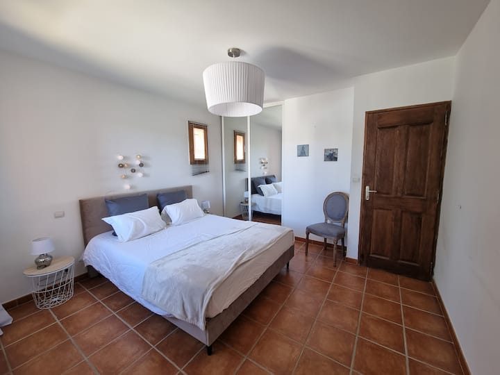 Bottom bedroom, master suite