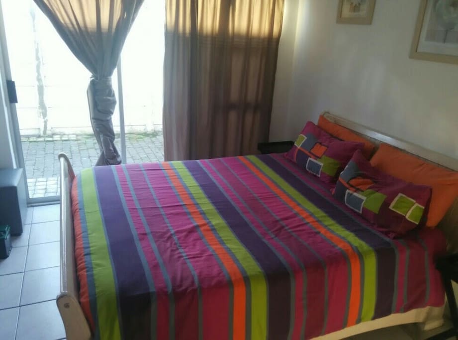 Queen size bed & room has own entrance