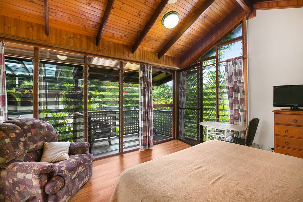 A private deck from the Guest Suite will allow you to relax and take in the views!