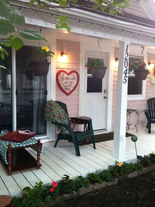 The master bedroom walks out on to the veranda for a great place to enjoy your morning coffee!