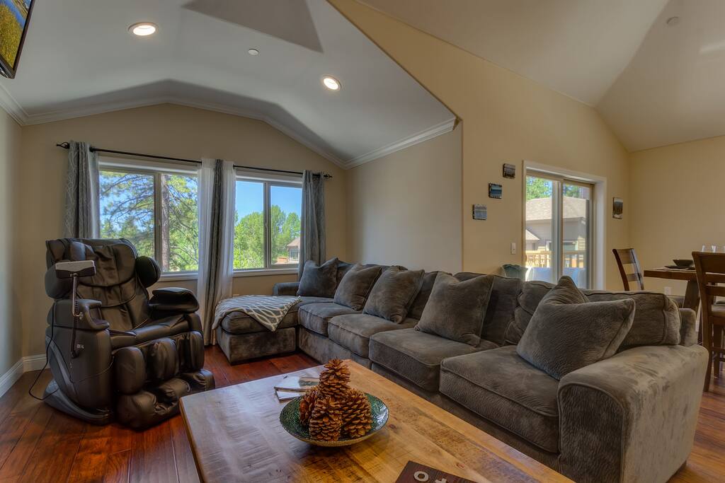 Super comfortable sofa seating + massage chair