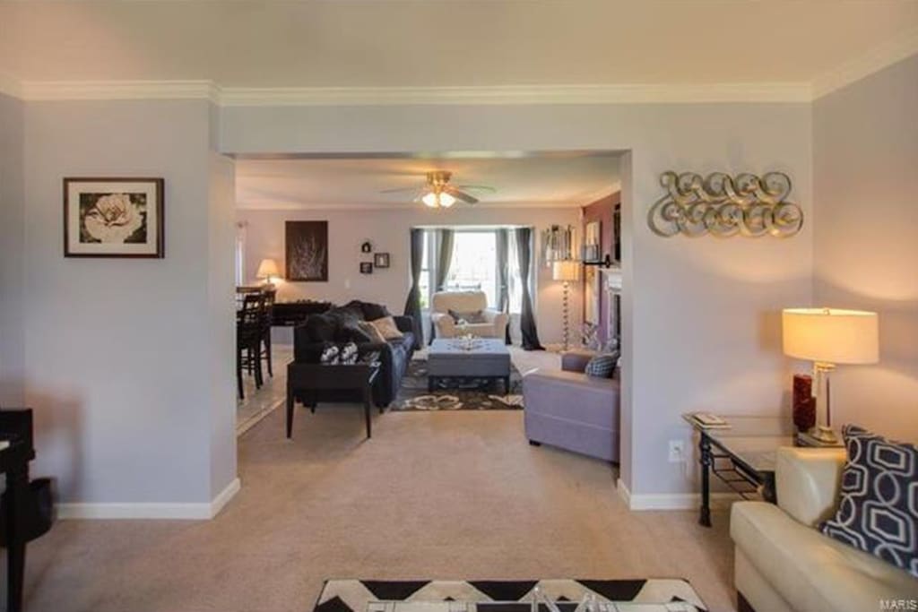 This home has a very open floor plan- this leads into the family room.