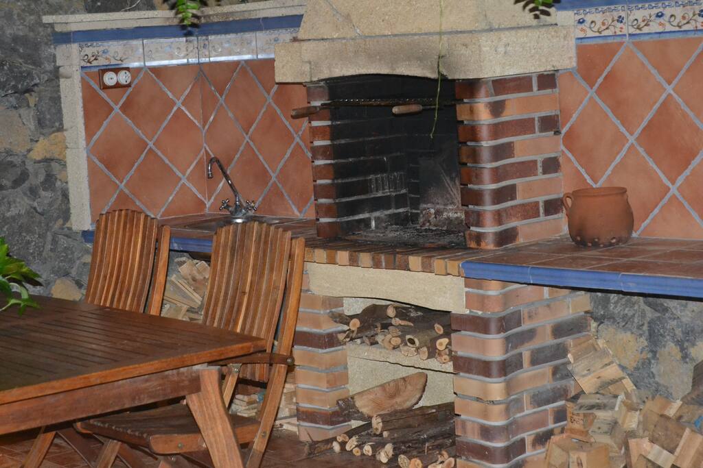 Barbacoa en el patio