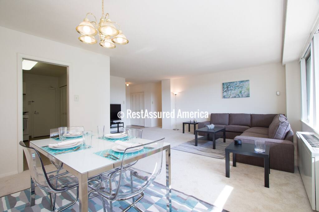 Shared Living & Dining Room area with 1 roommate