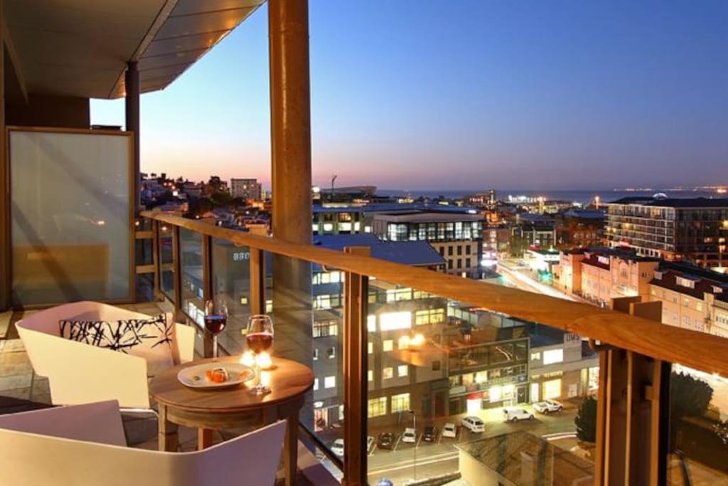 Beautiful views of the city below.