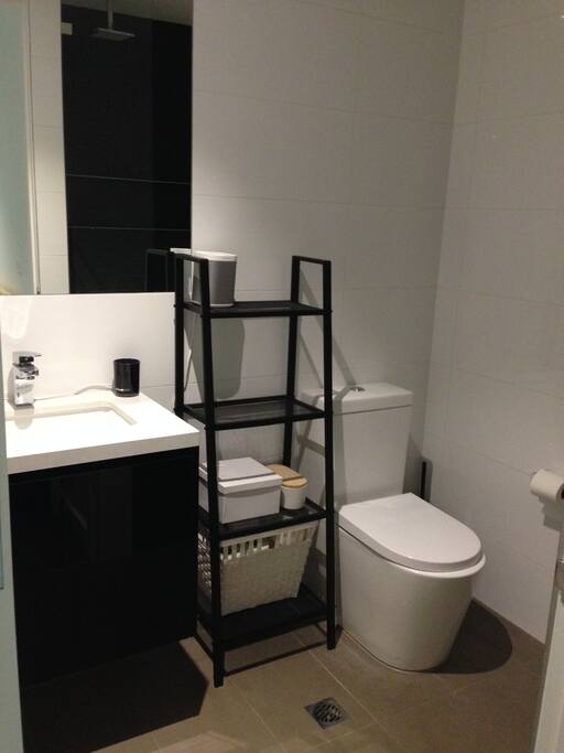 Main bedroom ensuite with overhead rainwater shower