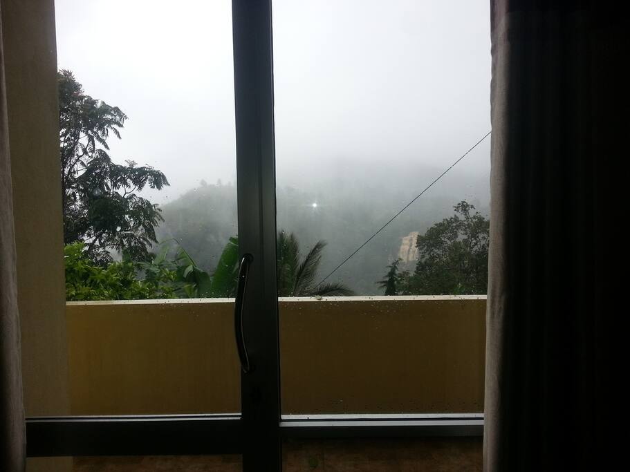 waterfall view from the room.