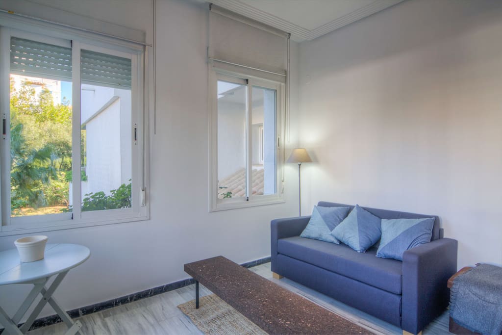 Espacio común con sofa cama