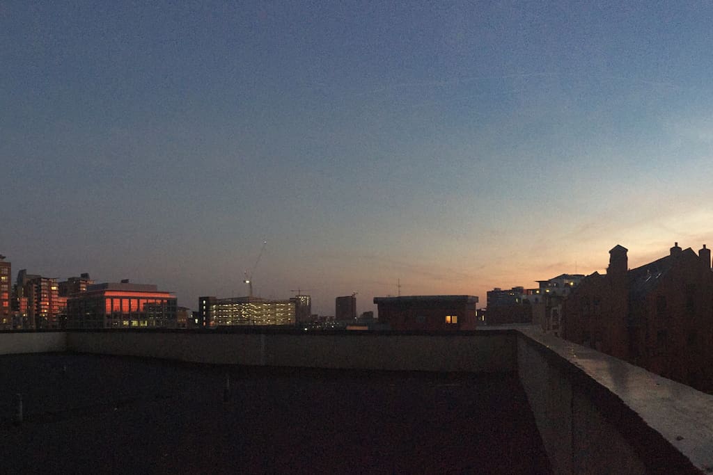 Panoramic evening view from the balcony