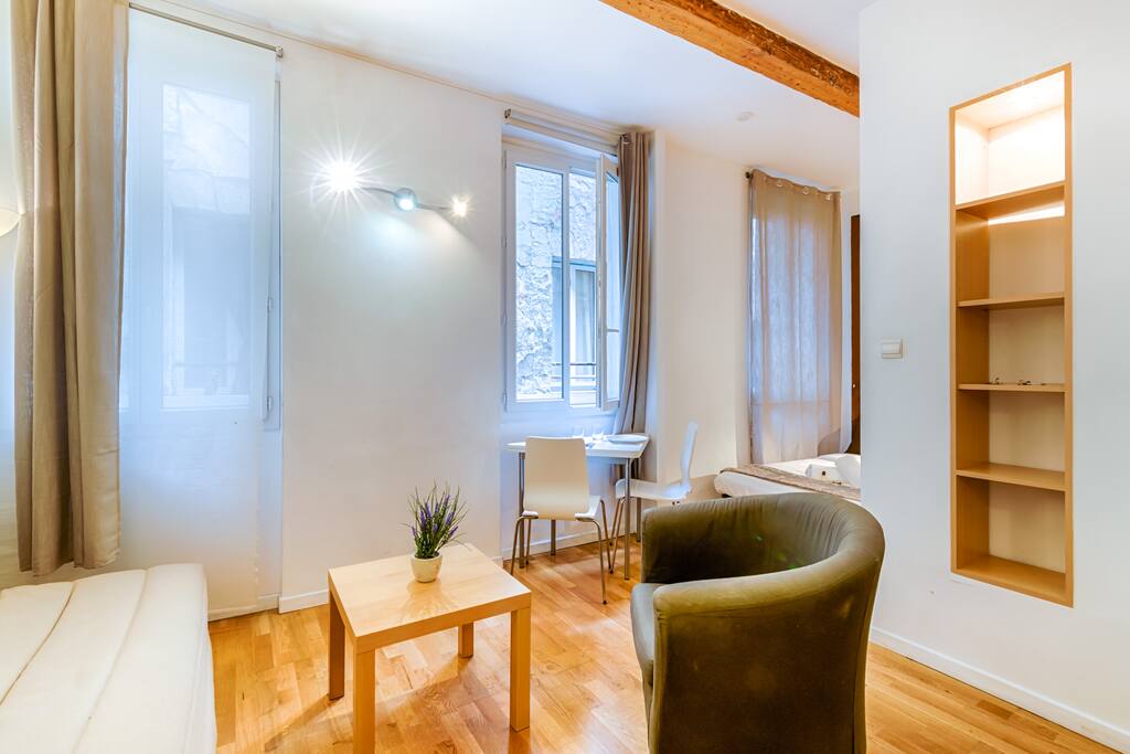 Living room with sofa bed