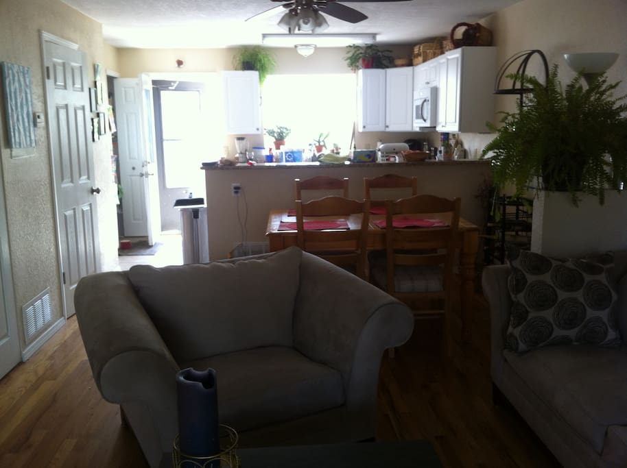 Extension of the living room into dining area