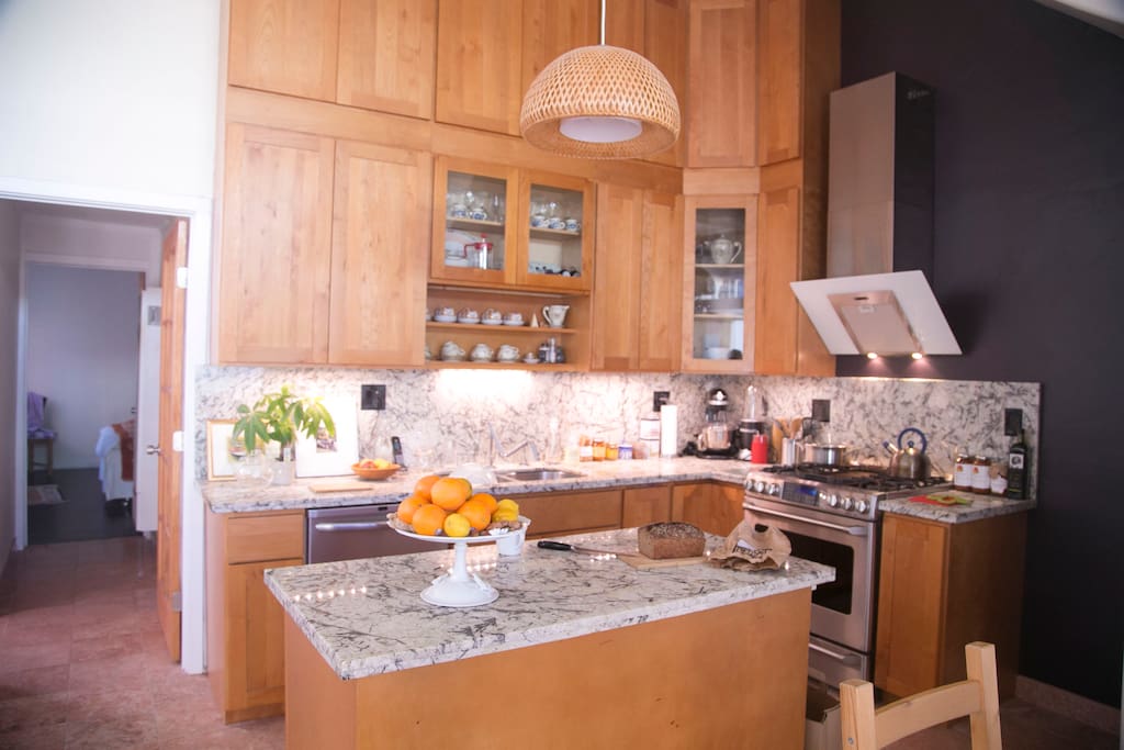 Open kitchen with island