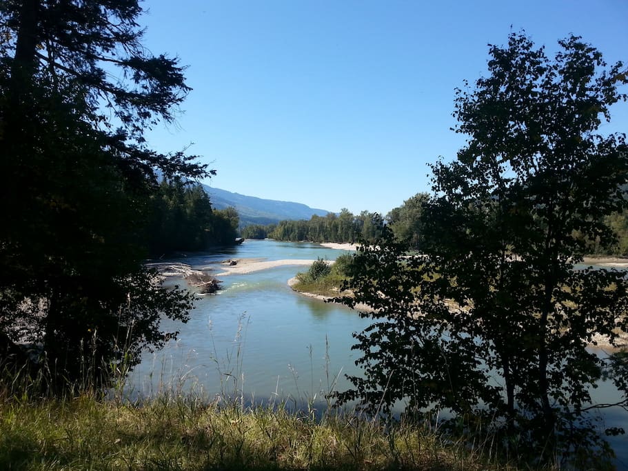 The North Thompson river flows by Serenity