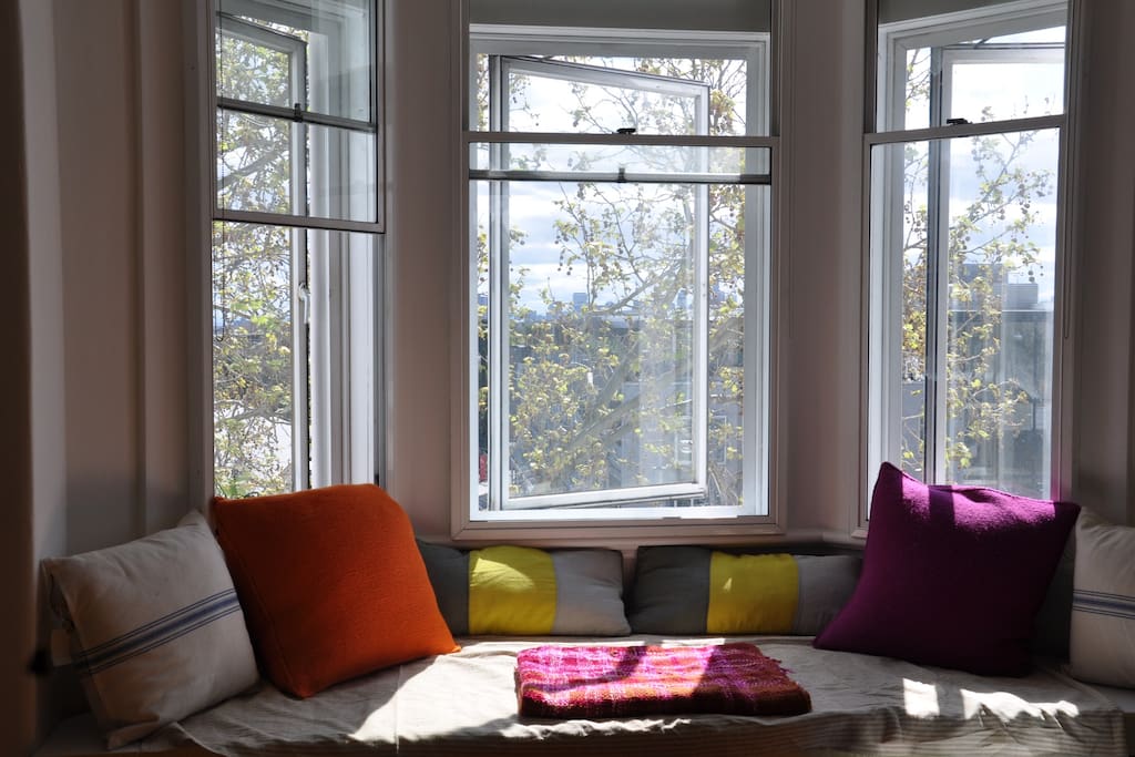 massive bay windows