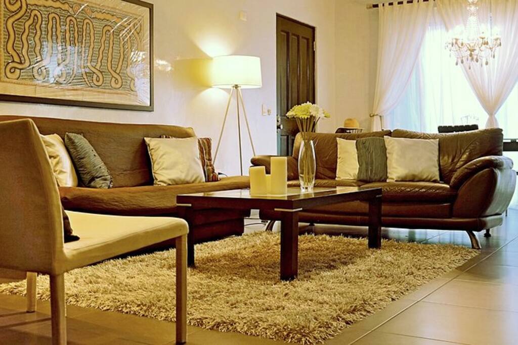 The living room is bright and spacious