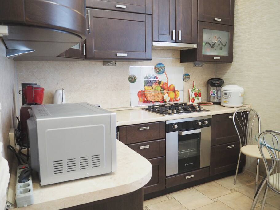 Modern kitchen with all necessary accessories