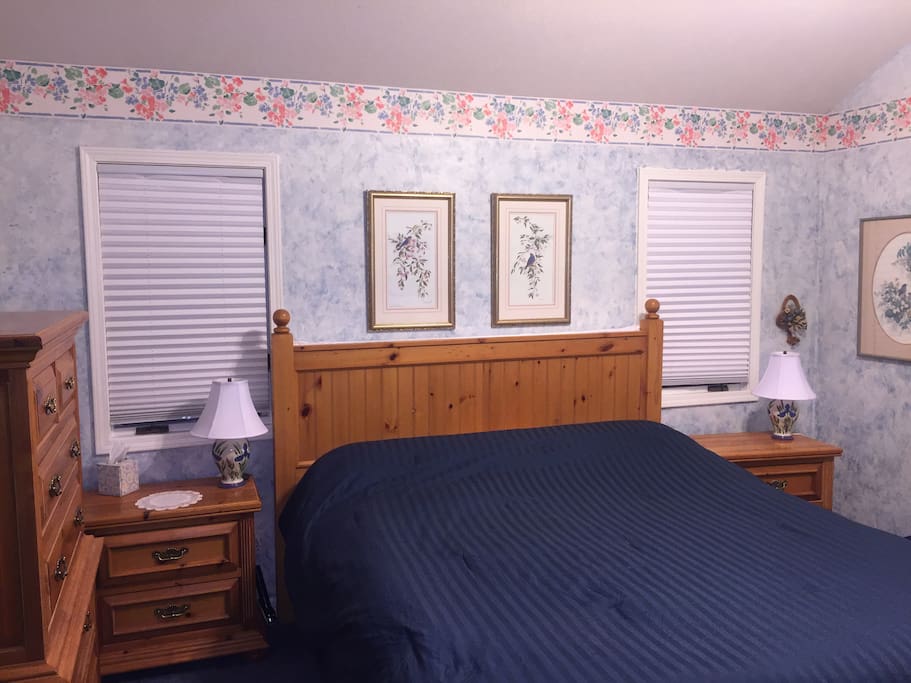 private bedroom with attached bathroom 55.00 per night/ western king bed