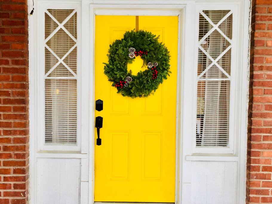 A private front entrance of the condo
