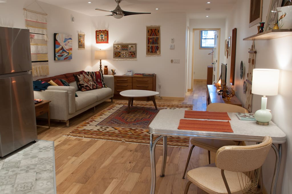 Living space, view from kitchen
