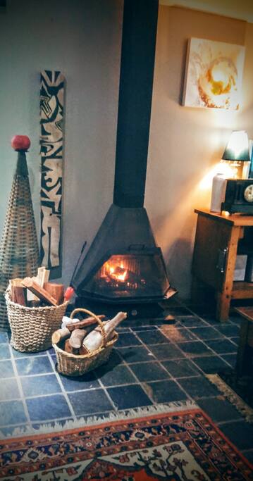 fireplace in living room