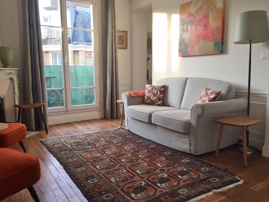 Salon, canapé-lit pour couchage 1 personne en 120