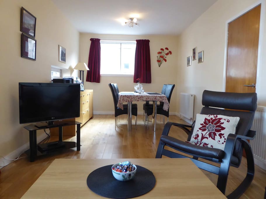 Spacious living and dining areas.