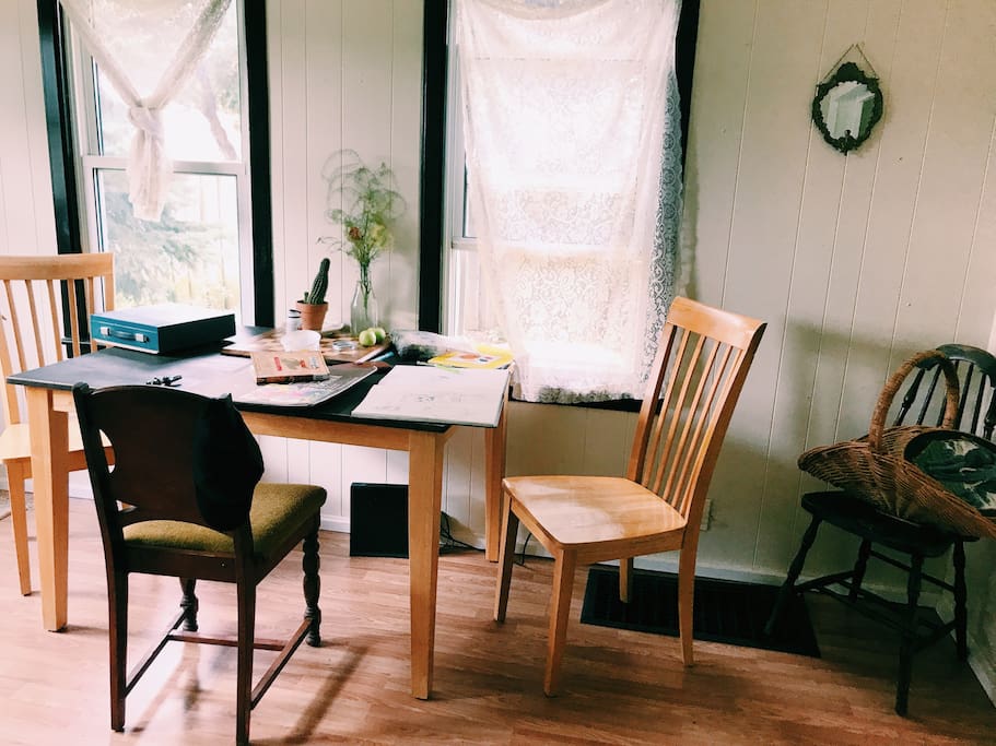 dining area, as well as day time reading and projects