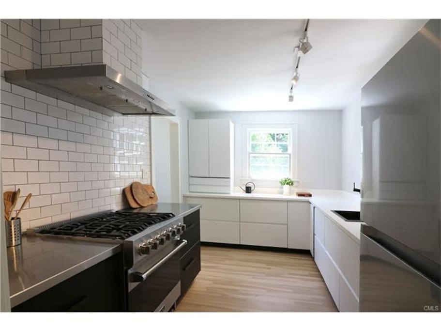 Kitchen facing west