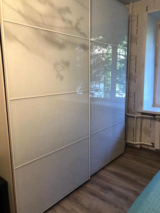 Wardrobe in a large room