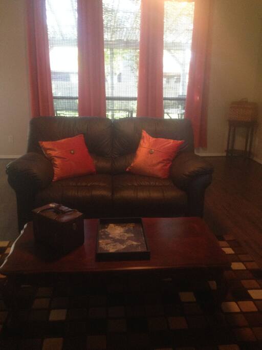 Living area with a view of the patio