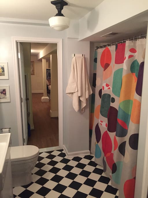 You'll love the shower! Great water pressure.