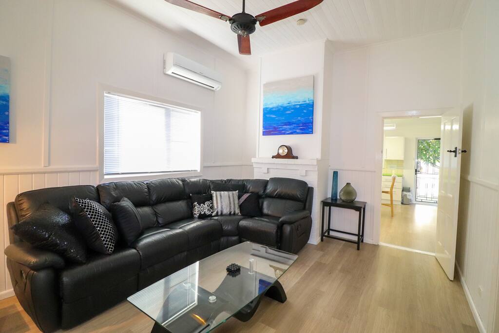 Comfortable leather lounge