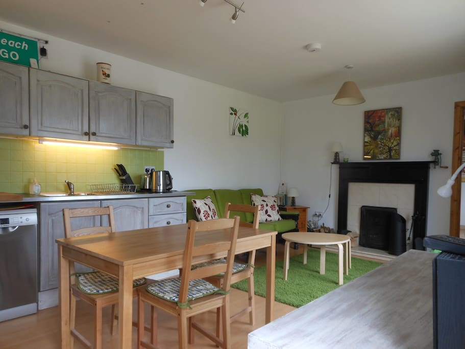 Open plan kitchen/living room