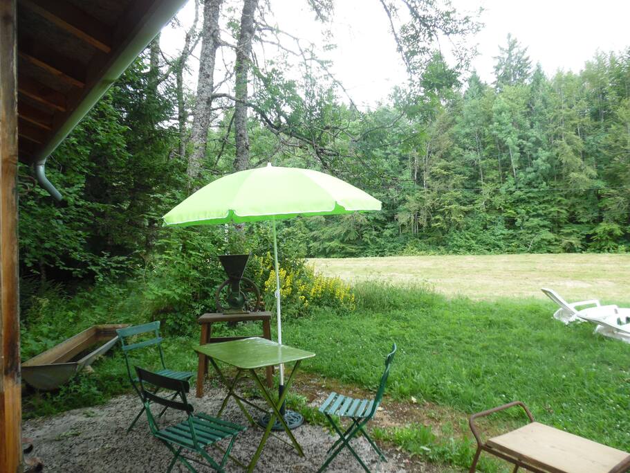 Devant la Cabane de Trappeur