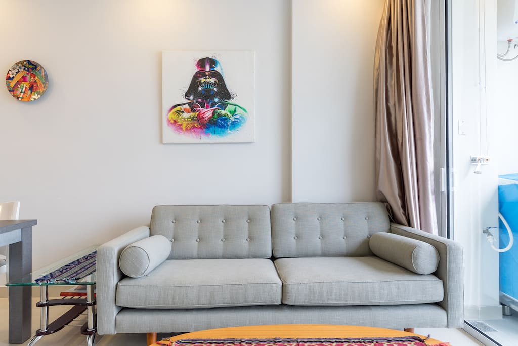 The living room - we are Star Wars fans!