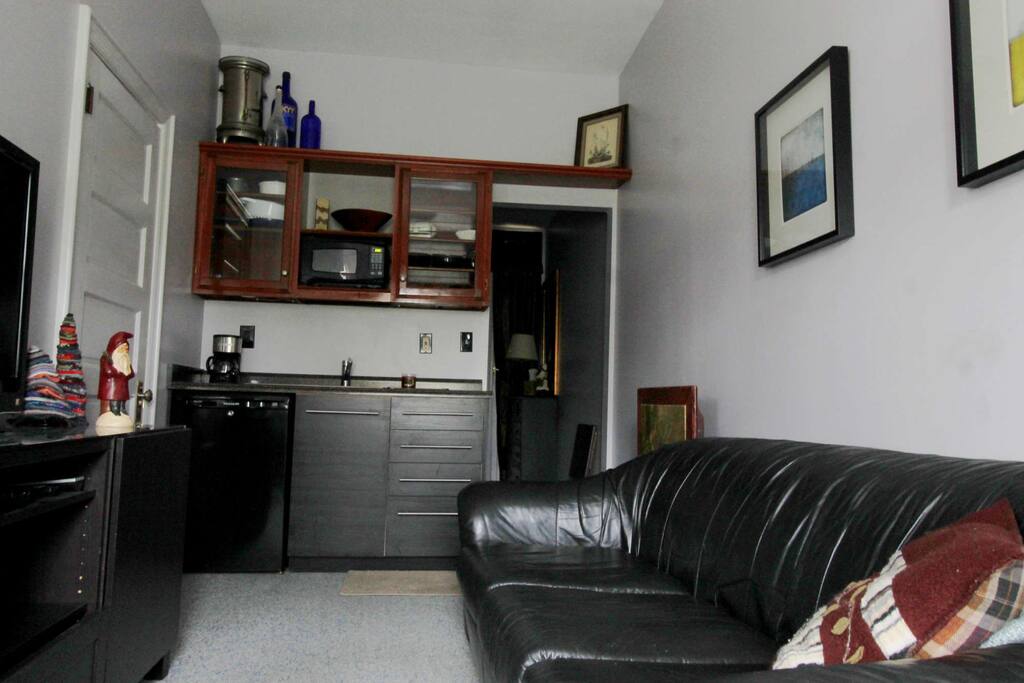 Living area looking at Kitchenette