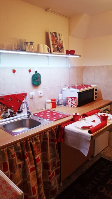 Kitchenette located on ground level