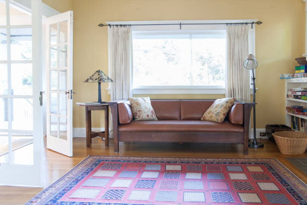 Looking East from dining into living room.