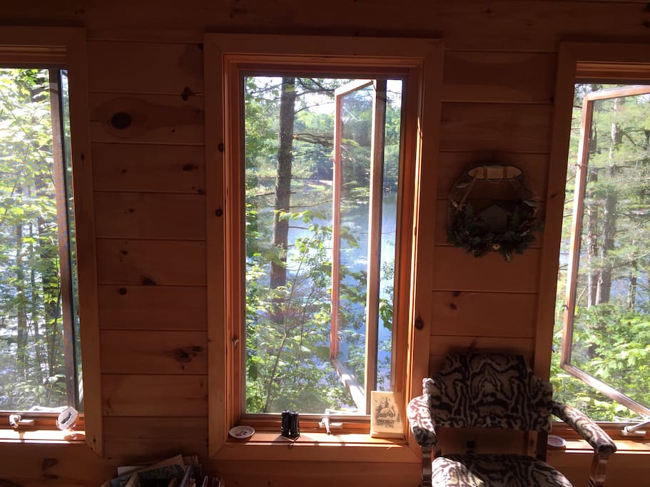 View of lake from sun room.