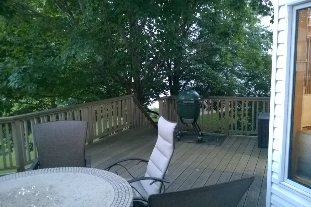 View of the deck under our Maple