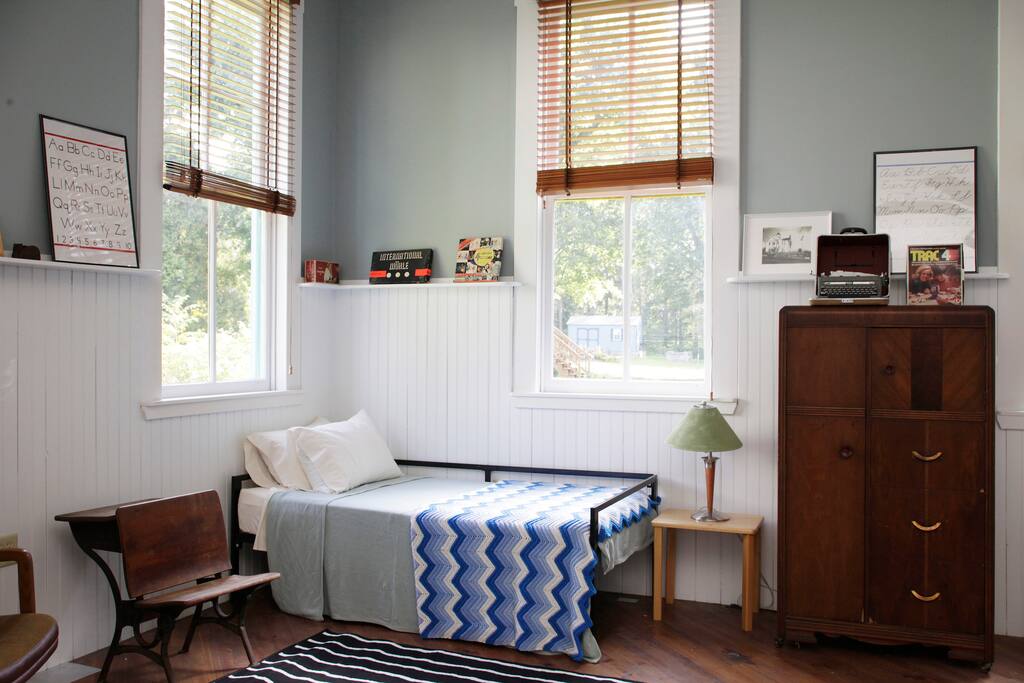 Private bedroom, twin bed shown here