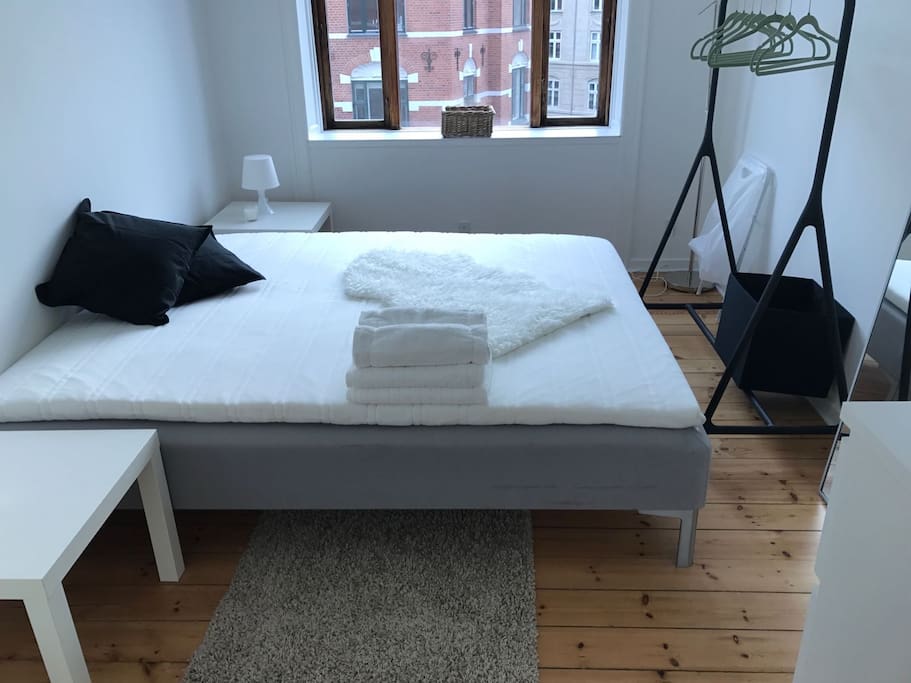 Bedroom with comfortable double bed. Sufficient space for two people