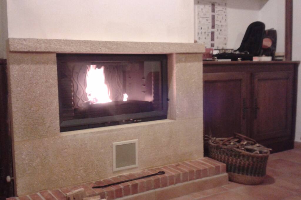 Cheminée avec insert