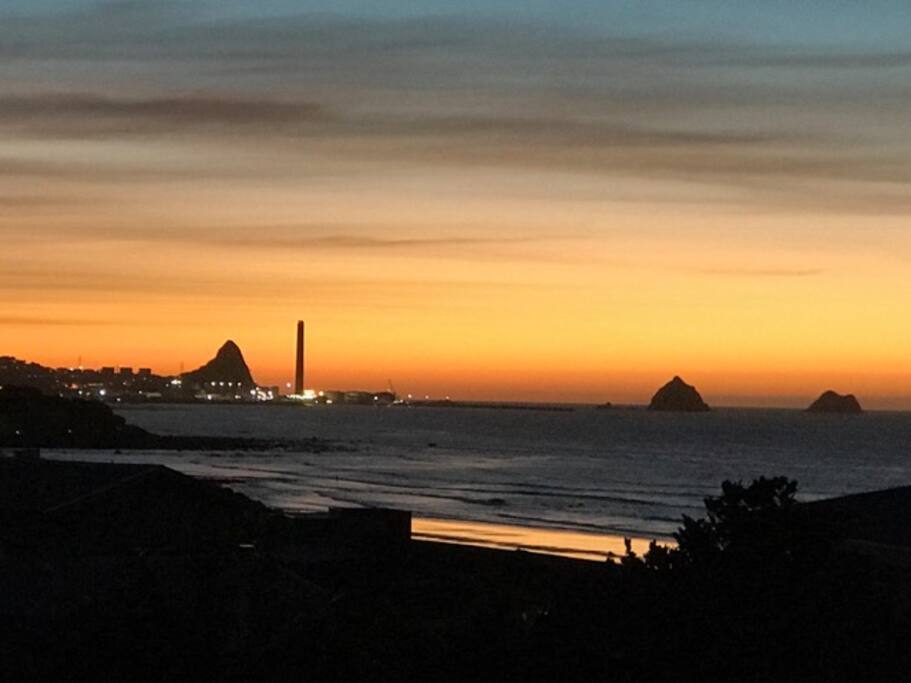 City, Beach and sunsets